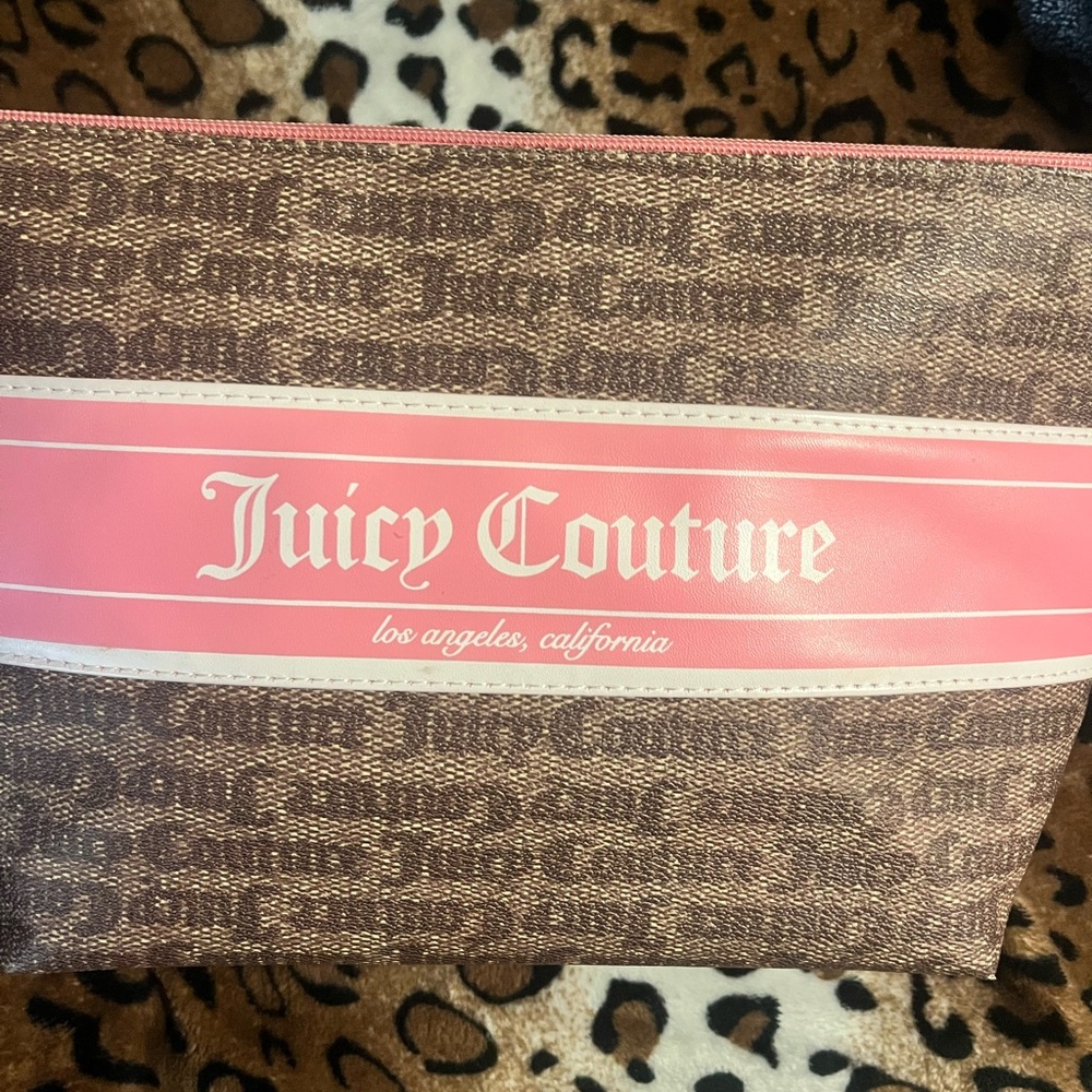 Juicy Couture Brown and Pink Pouch